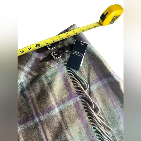 Lauren Ralph Lauren Women’s Plaid Fringe Trim Tweed Mini Skirt - Picture 11 of 16